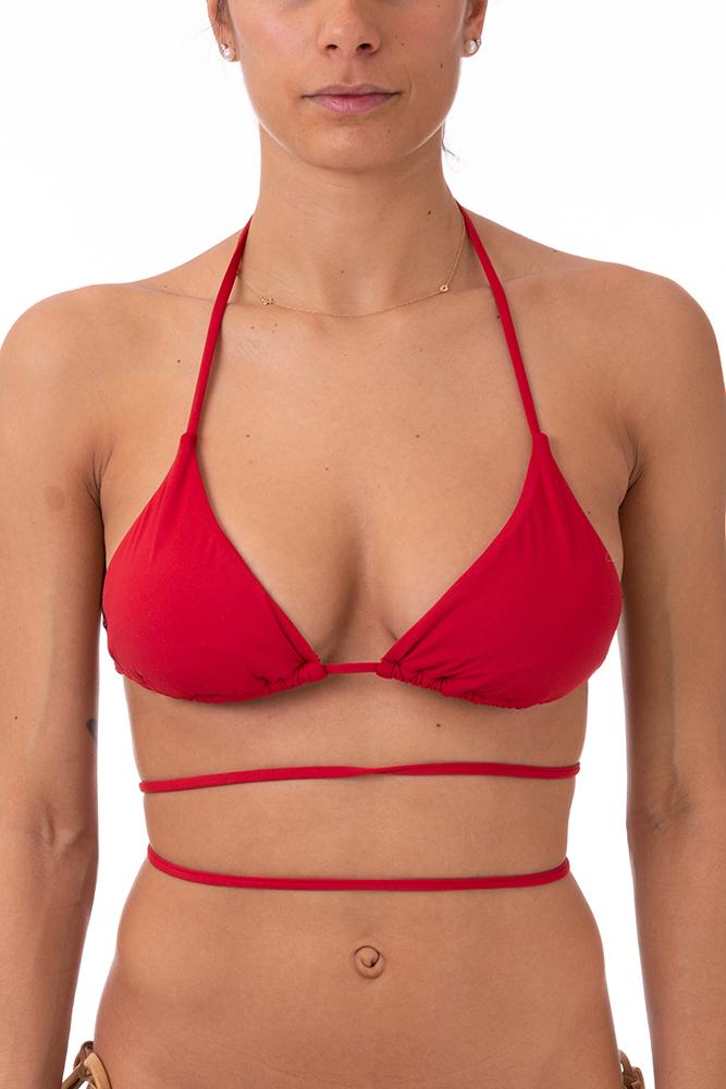 MIX REGGISENO TRIANGOLO DONNA ROSSO SCURO EMLYTU REDV BE BEACH